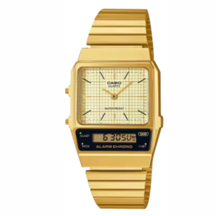 Casio Vintage AQ-800EG-9A Gold Stainless Steel Band Women WatcH